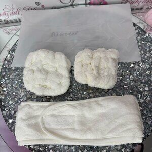 Filterbaby skincare headband and wrist cuffs for washing your face skincare spa
